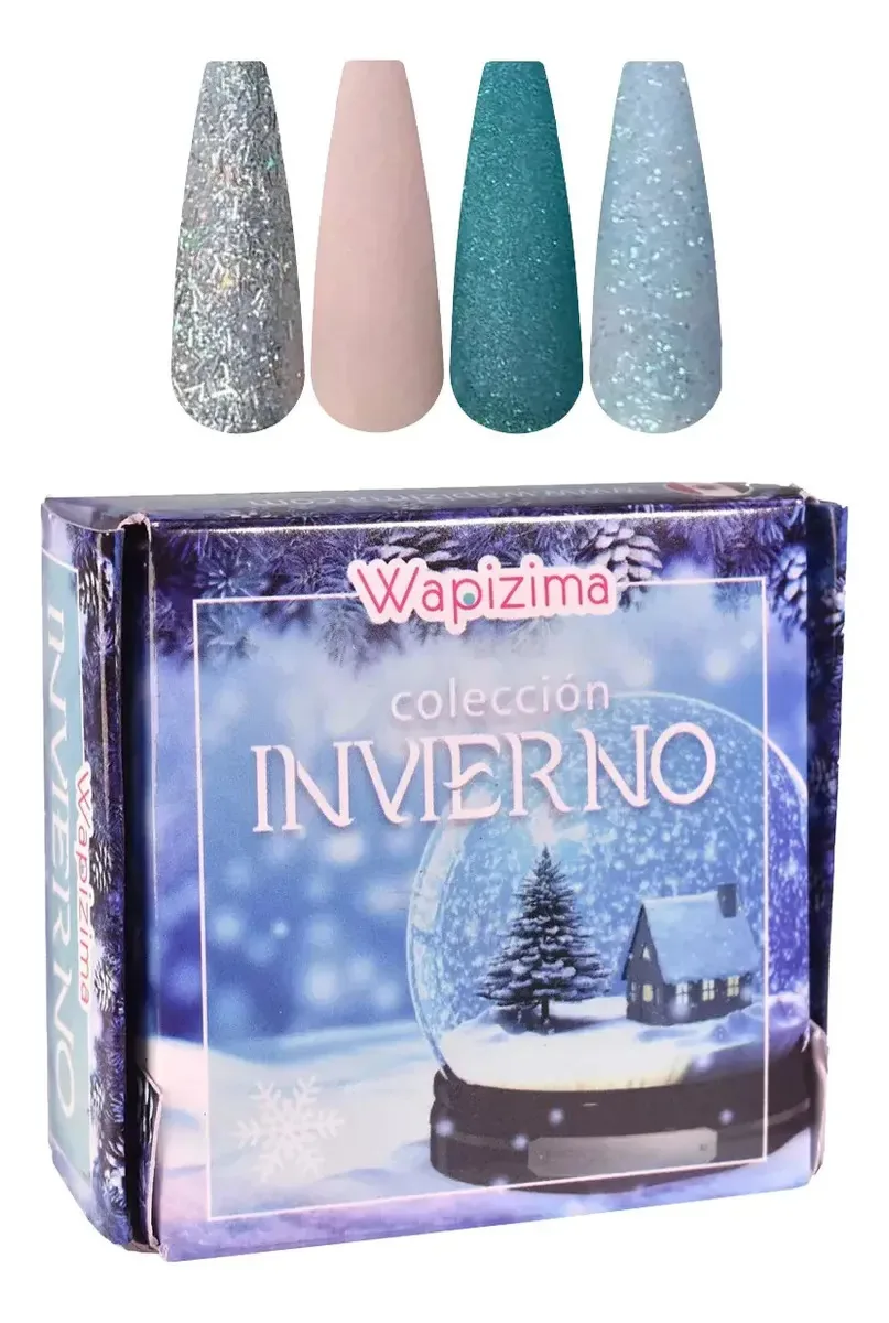 Acrílicos Gama 4, A, unhas esculturais, cor de inverno Wapizima
