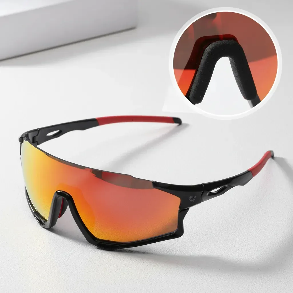 Óculos esportivos de ciclismo e corrida Gw Calvert Color Uv400 pretos