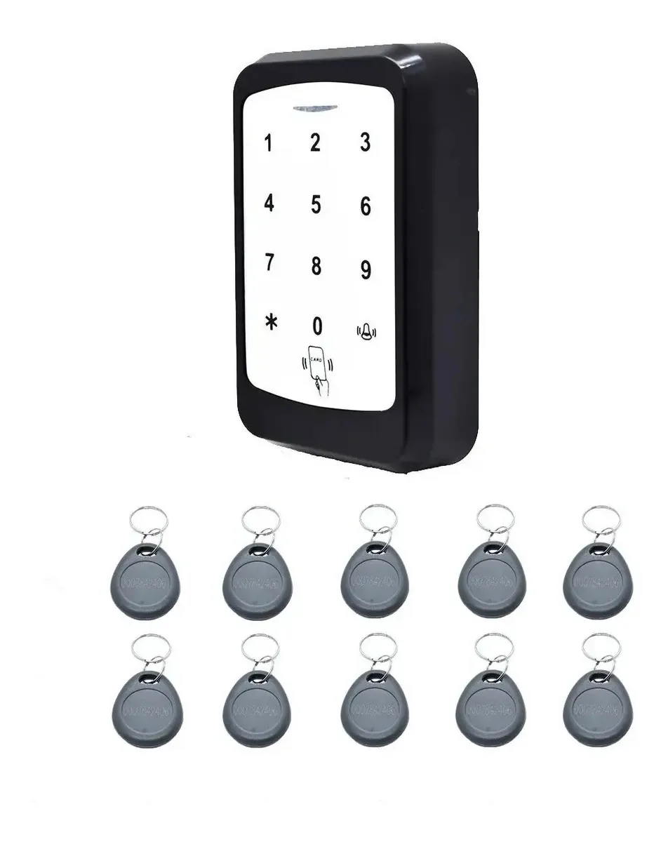 Fechadura de controle de acesso A300 Rfid Key Pin 10 + chaveiros pretos