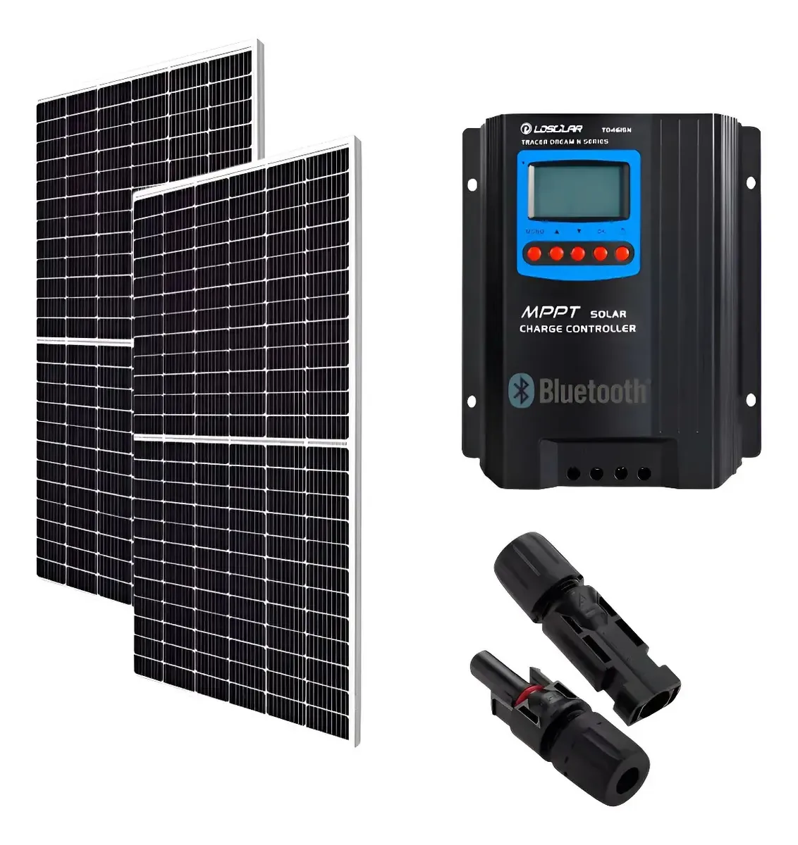 Kit solar completo 4000w Daily Mppt 60a + 2 painéis 400w prata 33v 39v