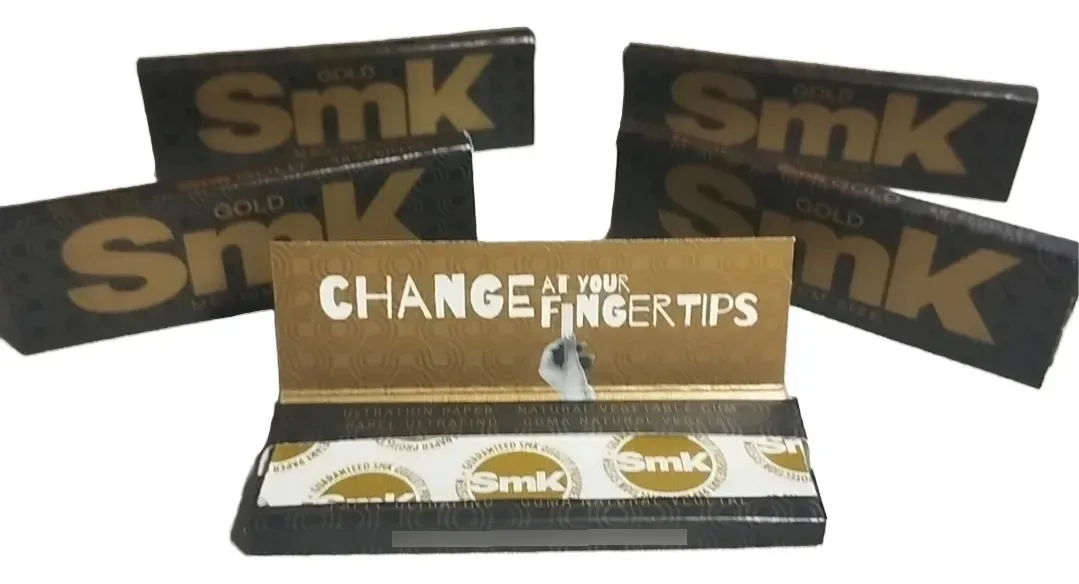 5 caixas de papéis para enrolar, couro e papel para montar e enrolar Smk sem sabor