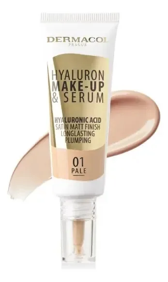 Maquilhagem Hialurônico e Sérum Hialurônico Dermacol Tone 01 Pale