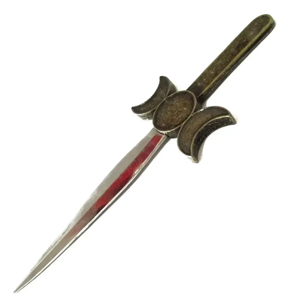 Punhal Athame Triluna Ouro Velho Wicca Ouro Velho