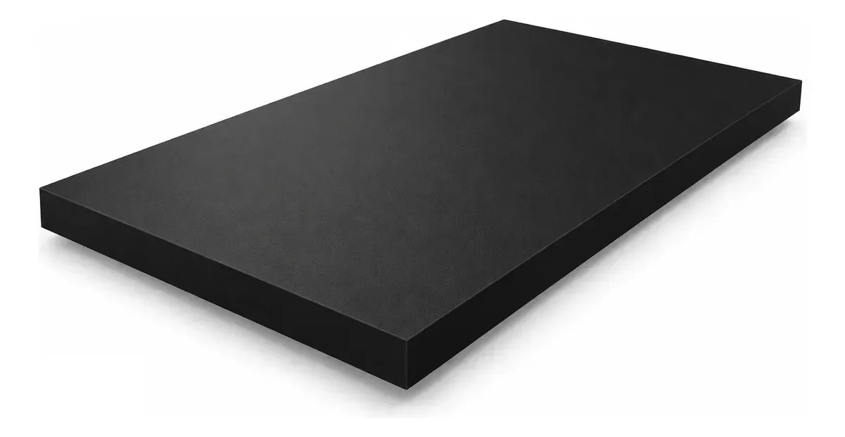Tampo Mesa 200x60 Em Mdf Borda Grossa Preto De 30mm 60x200