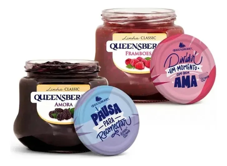 Kit Hero Geleia Amora E Framboesa 320g Tampas Colecionáveis