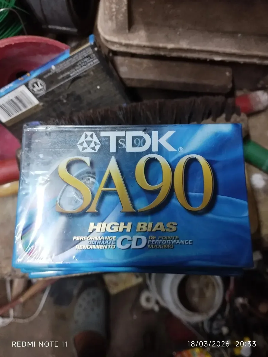 Cassete de áudio azul claro selado Tdk Sa 90
