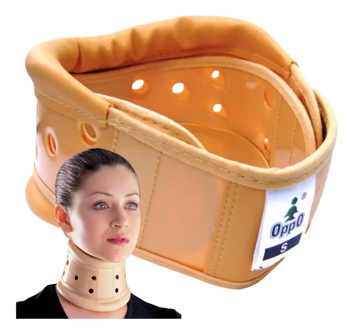 Colar cervical ortopédico rígido ajustável, suporte de pescoço, cor pequena