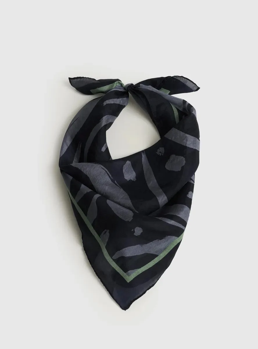 Bandana quadrada azul tamanho único