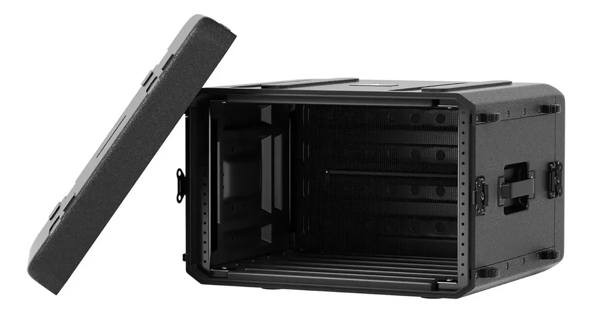 Capa de rack 6u impermeável e resistente a choques para áudio