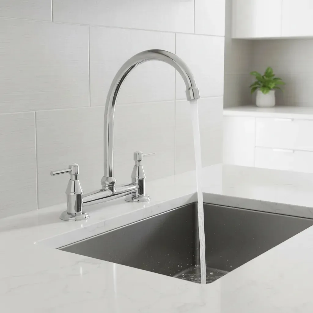 Torneiras misturadoras de cozinha Lever Countertop para banheiro prateado