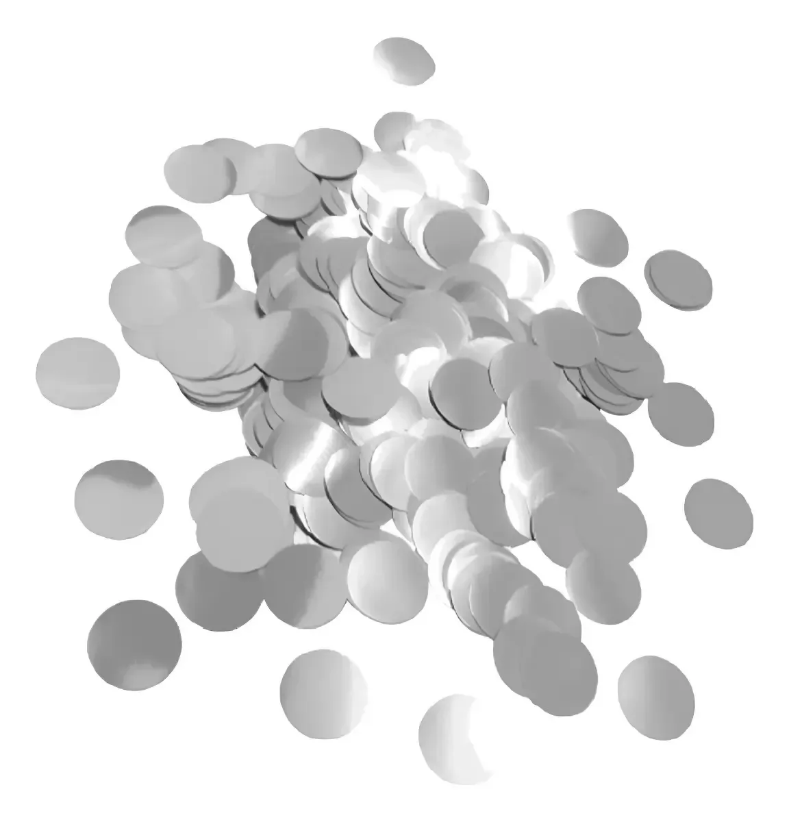 Confetti Shiny Metallic Silver
