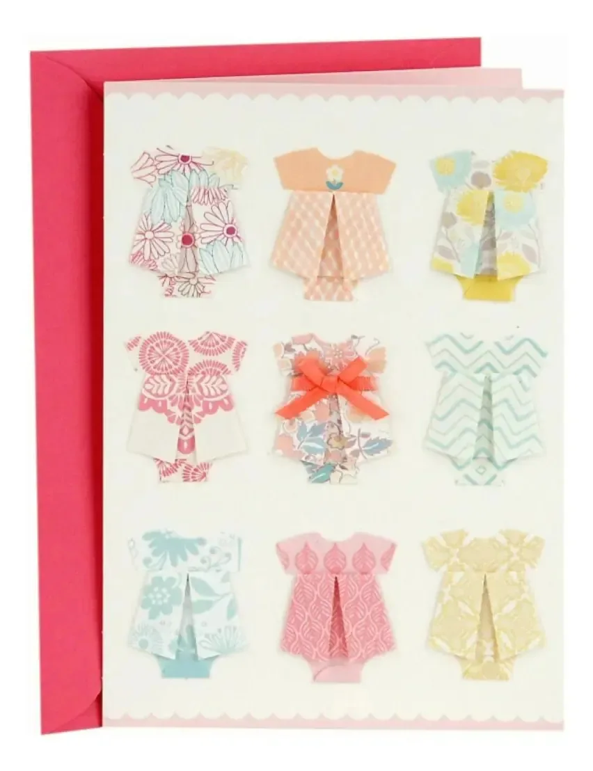 Cartão de assinatura Hallmark Novo cartão comemorativo para bebês rosa (rosa/multicolorido)