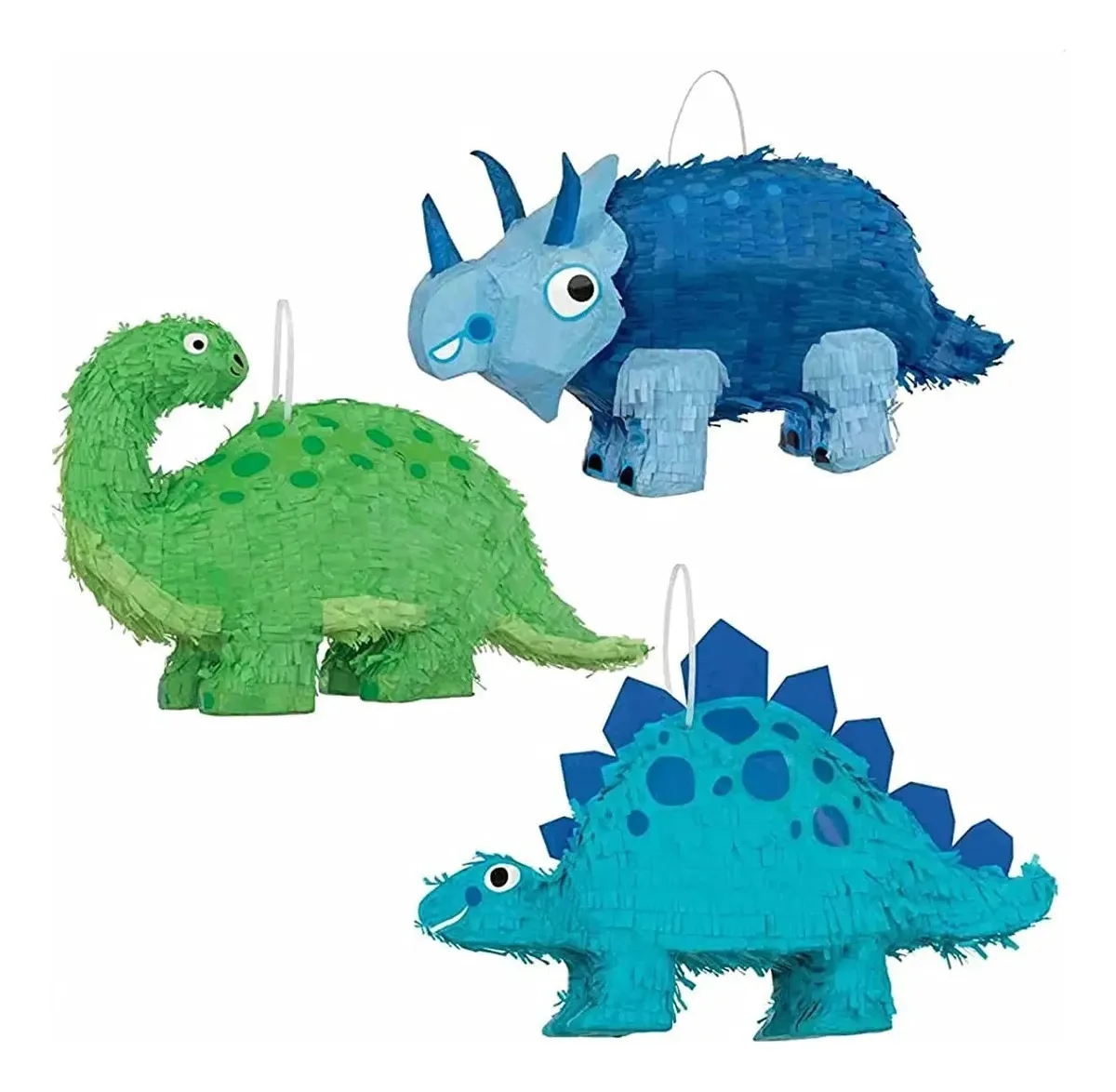 Pinata de dinossauro variada (3 peças), 1 pacote