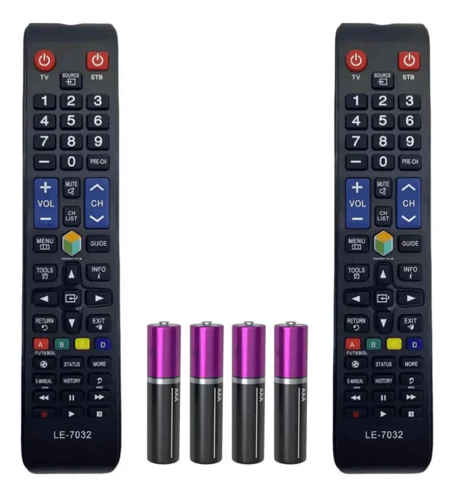 Kit 2 Controle Compatível Samsung Smart Tv Futebol Smart Hub