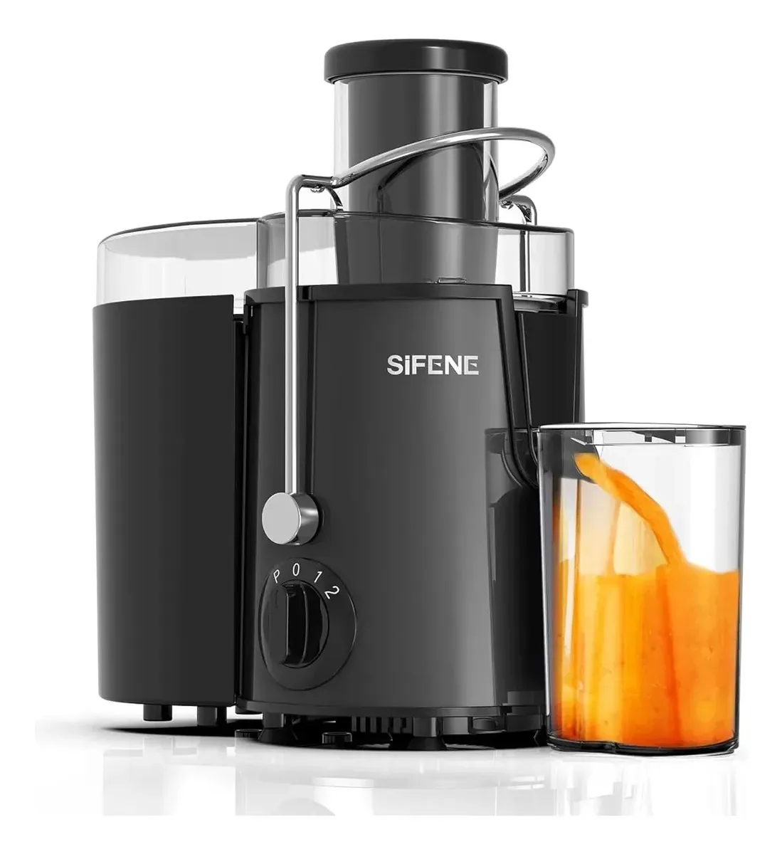 Espremedor centrífugo para frutas e vegetais, cinza fácil de limpar