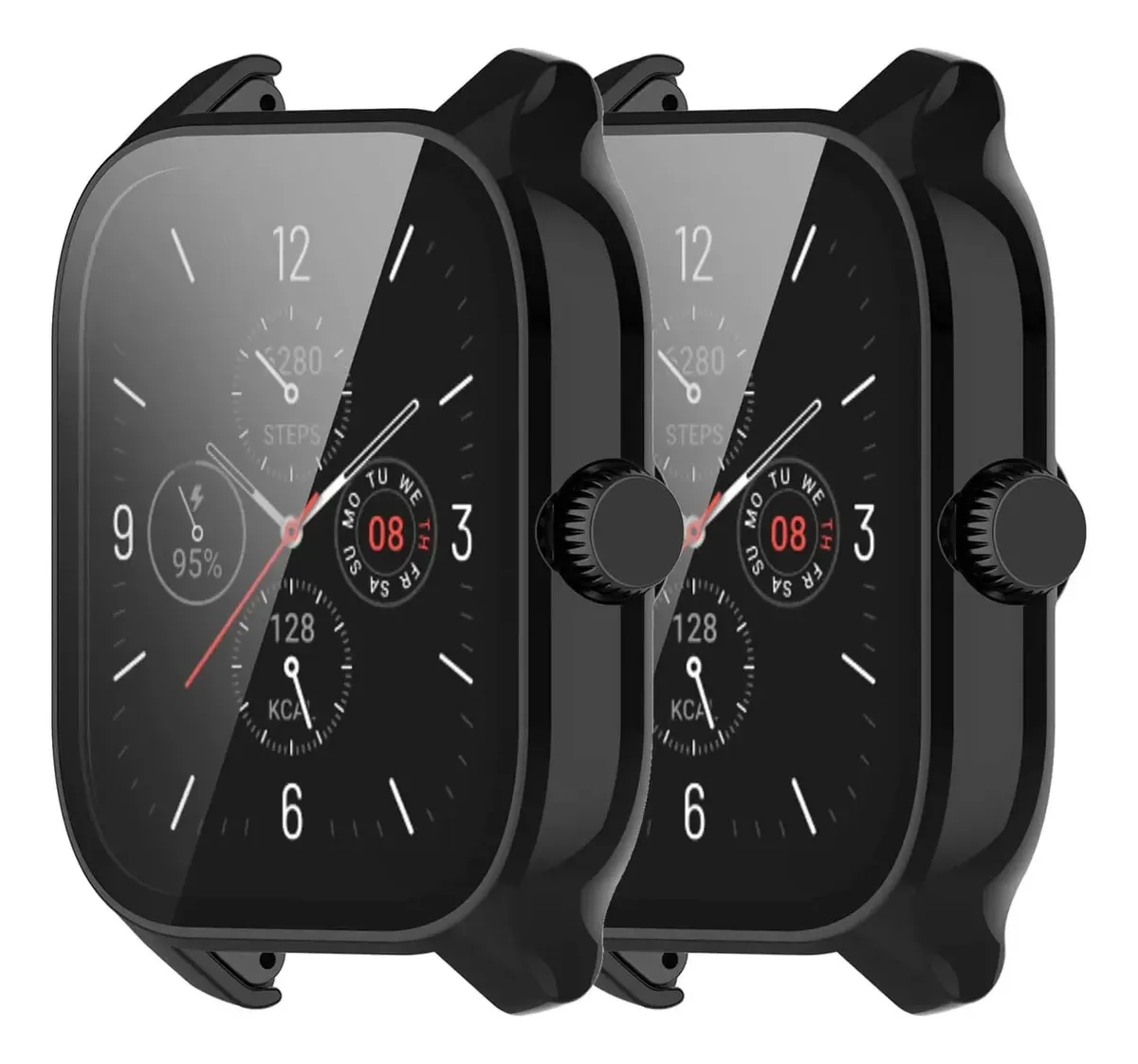 Protetor preto macio RC-z para 2 unidades Smartwatch