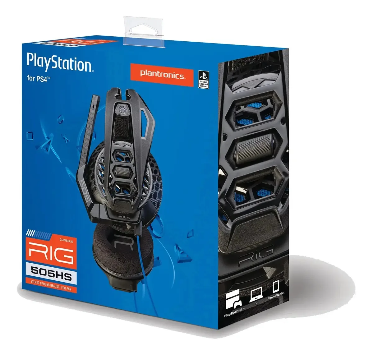 Fone de ouvido para jogos Plantronics Rig 505 Hs para Playstation 4, PC com microfone