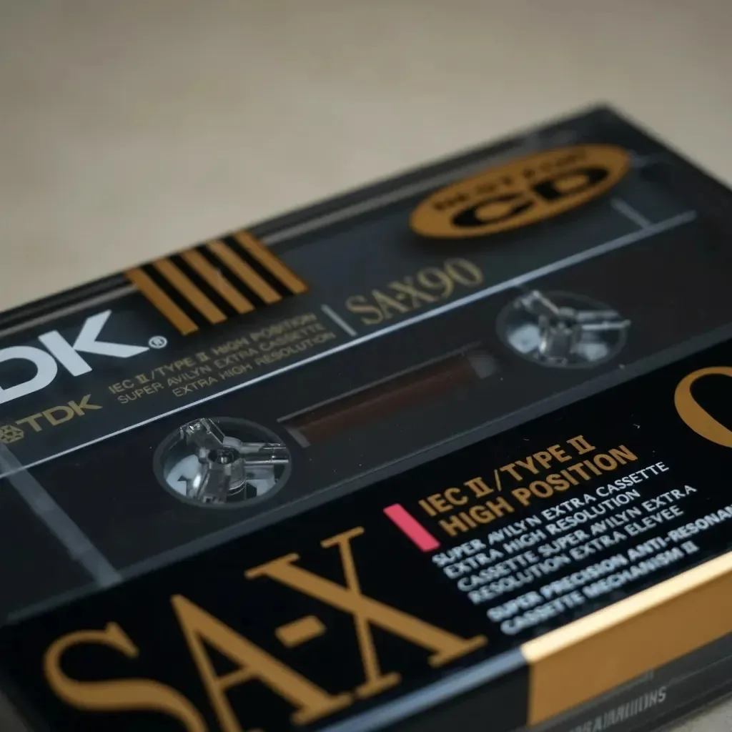 Cassete de áudio virgem preta Tdk Sa-x 90 Tipo Ii