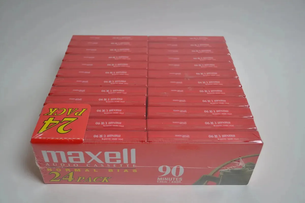 Maxell Ur 90 - Cassete de áudio (pacote com 24) vermelha