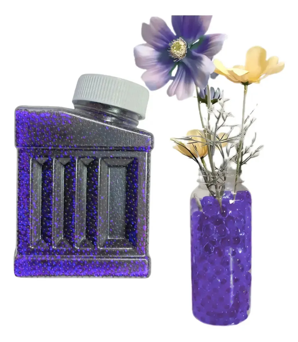 Kit 20mil Bolinhas Gel Planta Cresce Água Orbeez Festa Roxo