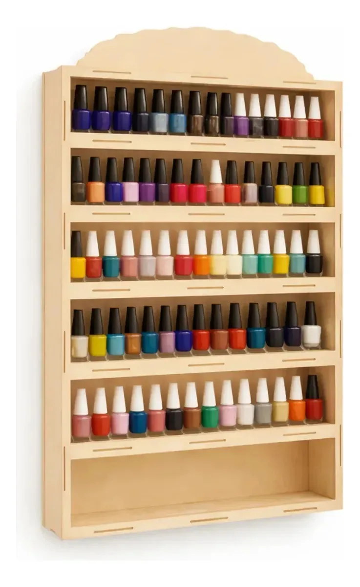 New Prateleira Porta Esmaltes Organizador Para Esmalteria Fu Cor Caixote