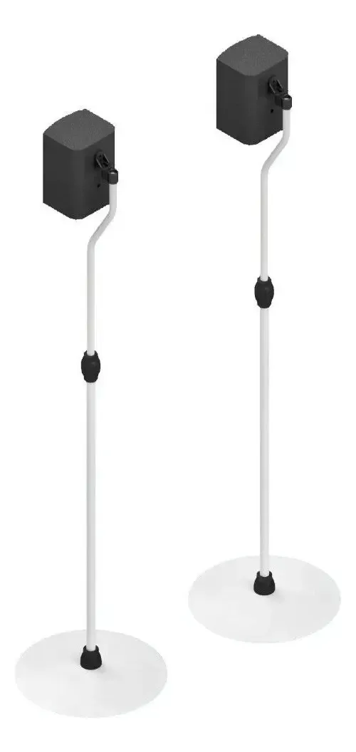 2 Suporte Pedestal Ajustável Caixa D Som Home Theater Branco