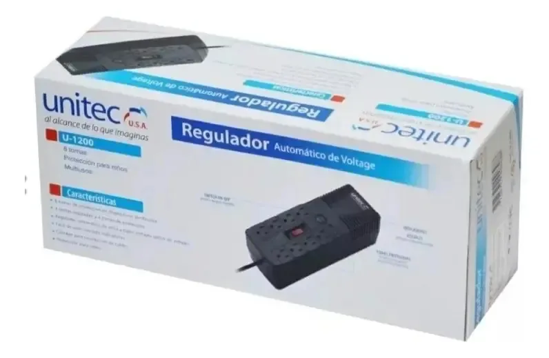 Regulador estabilizador de sobretensão Power Strip 1200va preto