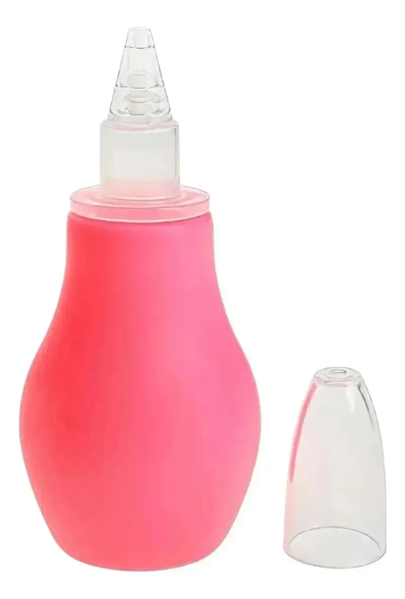 Aspirador Nasal Secreção Silicone Plástico Art Baby Rosa Rosa