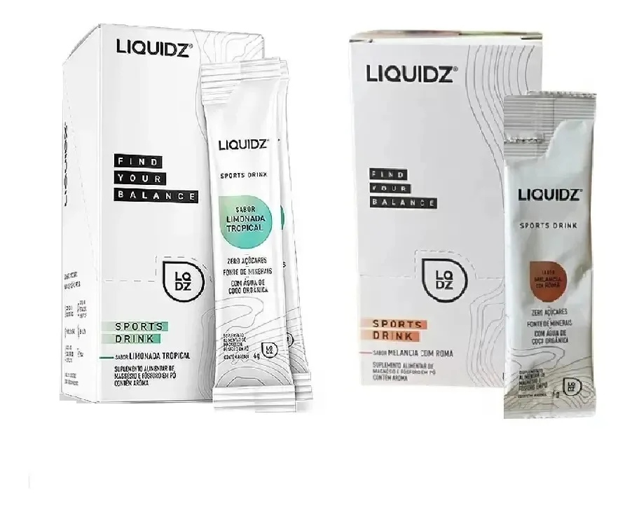 Isotônico Liquidz 4 Doses Melancia Romã + 4 Doses Limonada