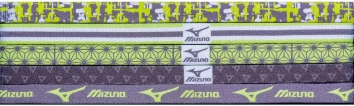 Bandanas Mizuno Triumph, faixas esportivas, cor verde, tamanho único