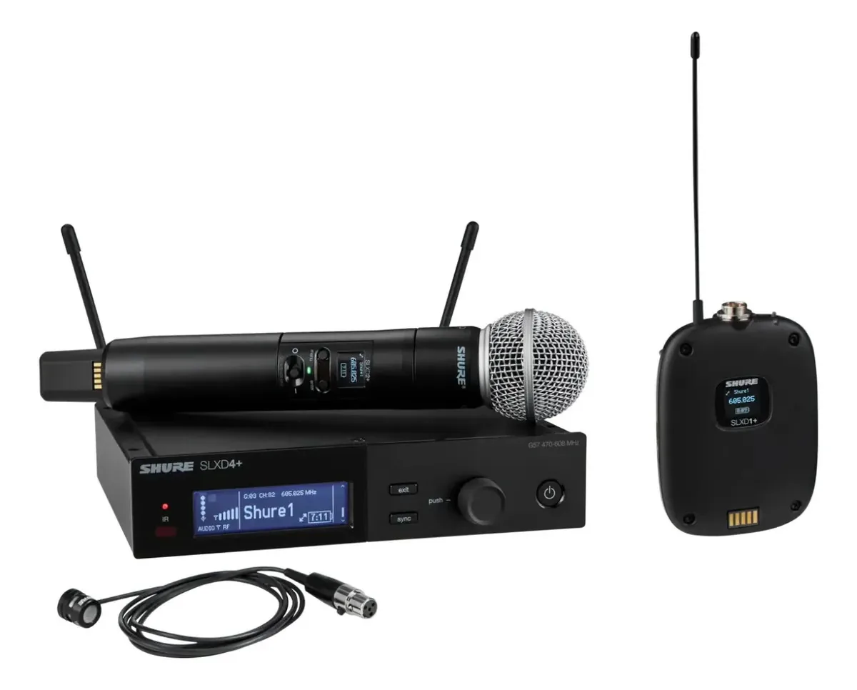 Sistema combinado sem fio Shure SLXD124+/85m-G57 Dual G57