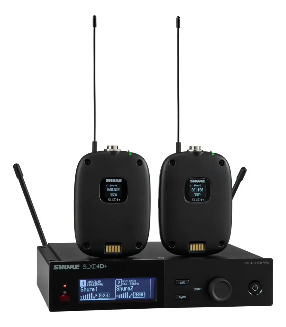 Sistema de guitarra sem fio duplo Shure SLXD14D+-G57