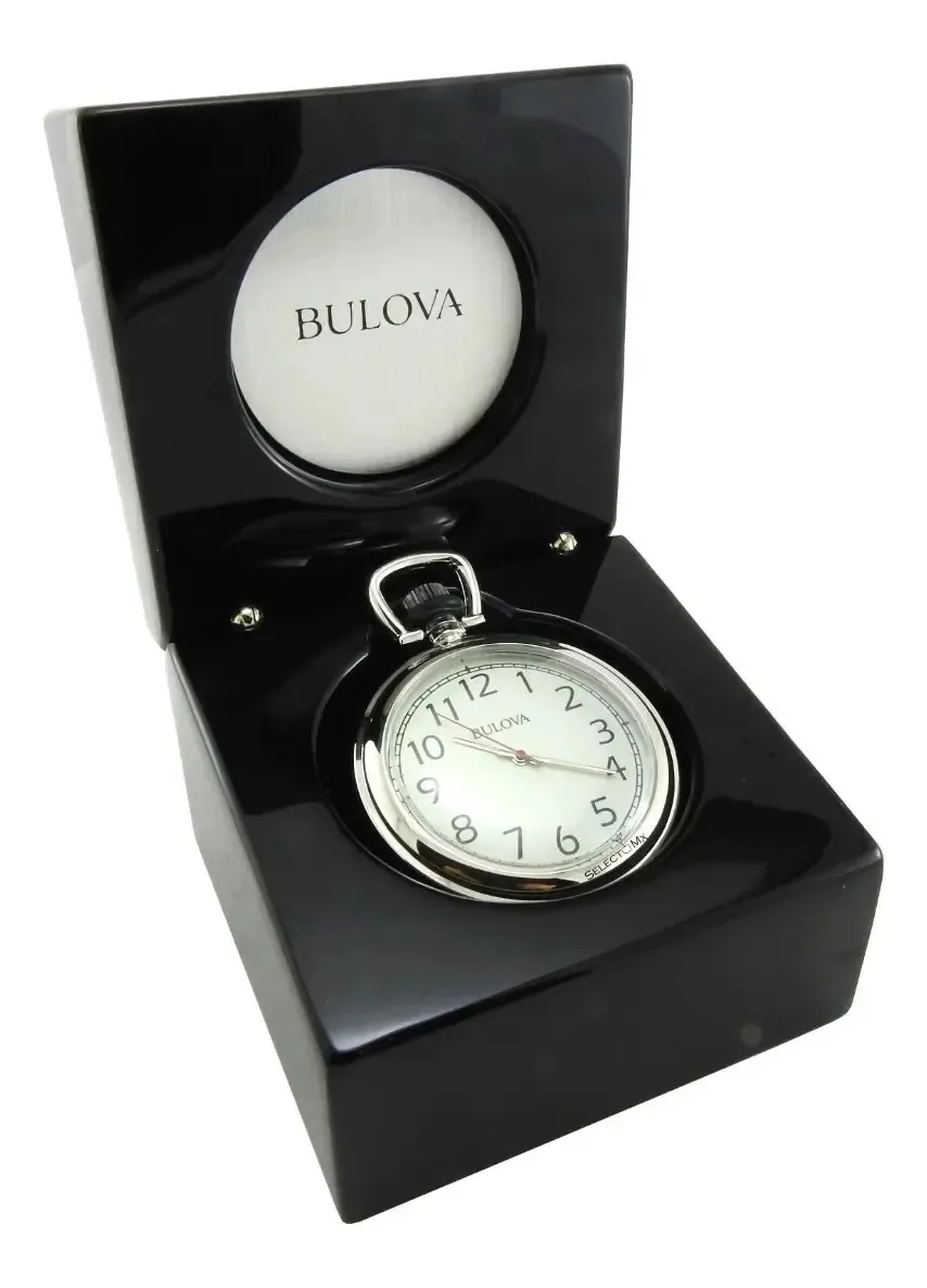 Relógio de bolso Bulova®, vintage, preto