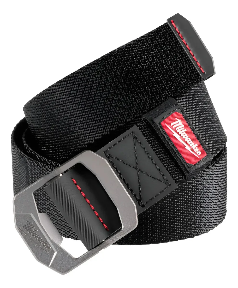 Cinto de trabalho reforçado industrial Milwaukee Freeflex preto tamanho L