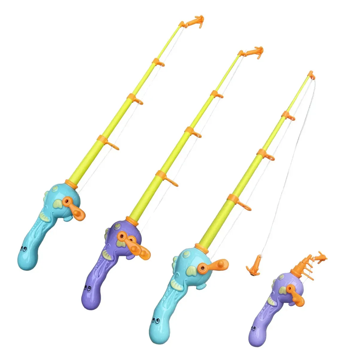 3 Canas de pesca magnéticas, Brinquedo de banho infantil