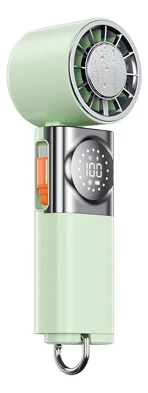 Mini ventilador portátil recarregável USB 5000mah verde
