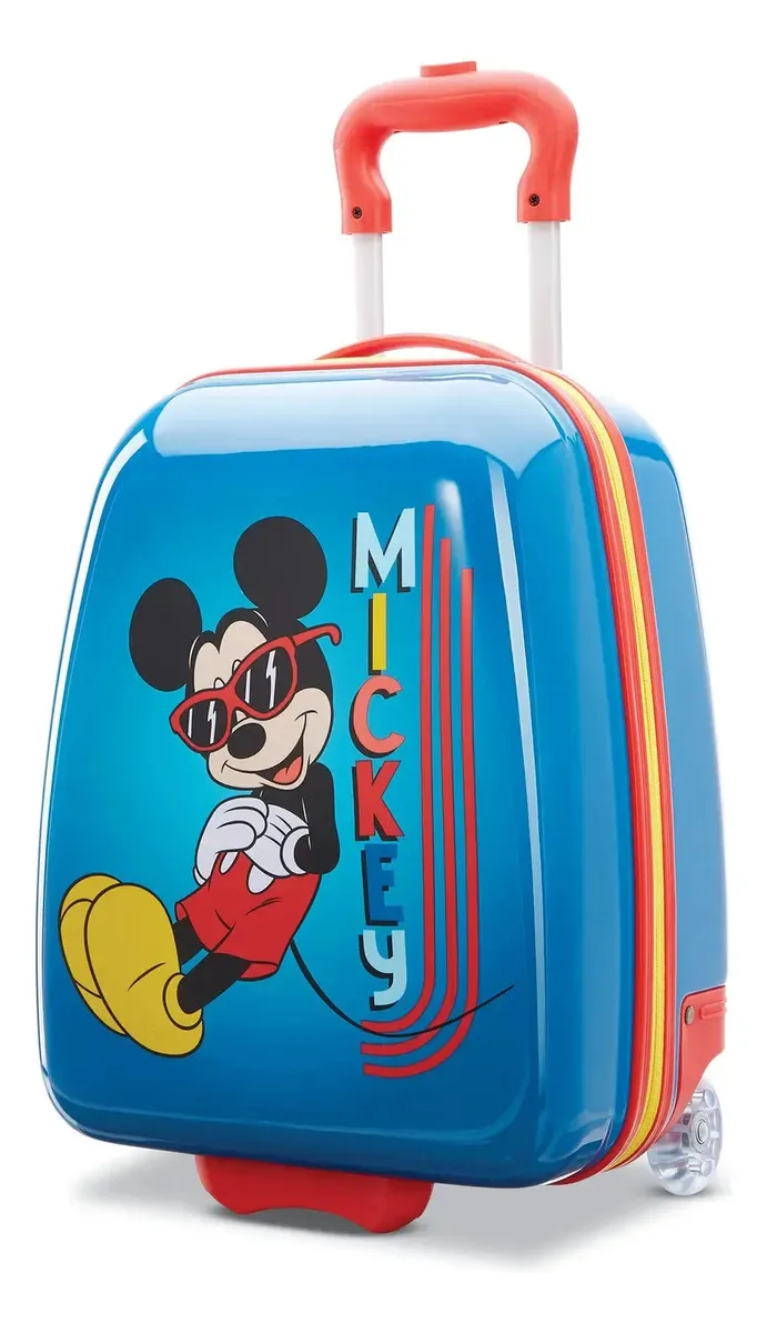 American Tourister Disney Hardside — bagagem vertical infantil, Mickey, bagagem de mão de 18 polegadas, bagagem vertical rígida Disney