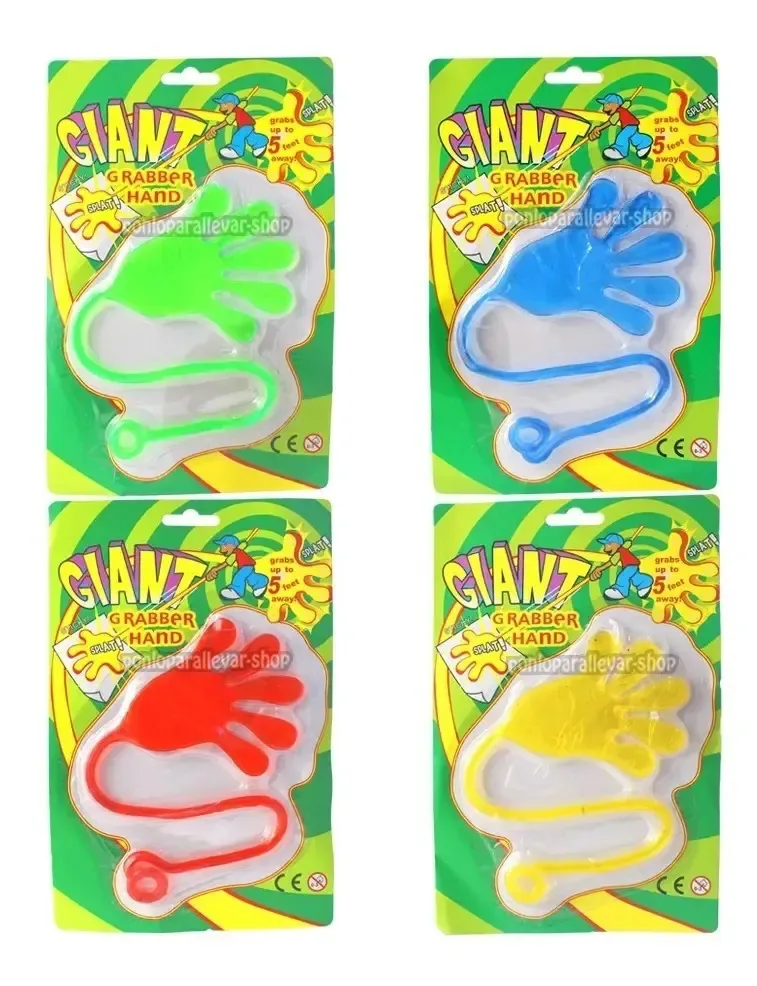 Pacote: 12 brinquedos pegajosos grandes, elásticos para mãos