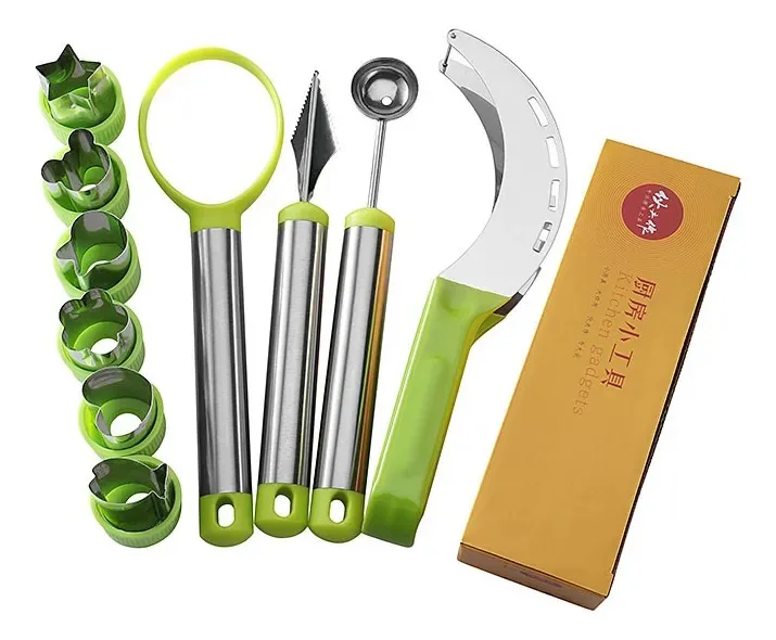 Kit 10 cortadores de frutas, moldes de frutas e vegetais, biscoito