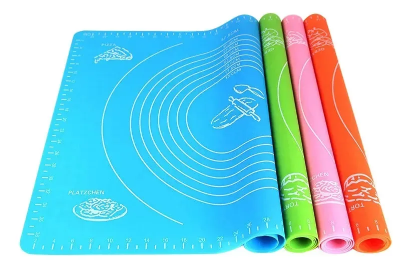 Tapete Silicone Culinária Confeitaria Massas Biscuit 50x40 Azul-celeste