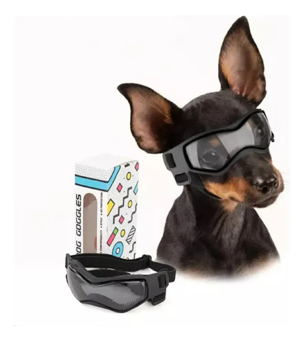 Lentes: lentes de sol para cães de estimação, proteção UV, S