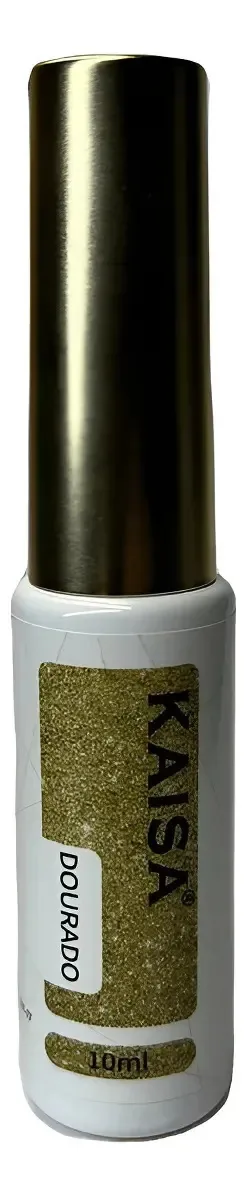 Esmalte Em Gel Com Ponta Fina Kaisa 10ml Decoração Unhas Cor Dourado