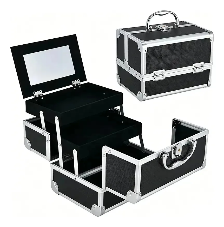Estojo de maquiagem TRUEFORM neceser profesional cor preto
