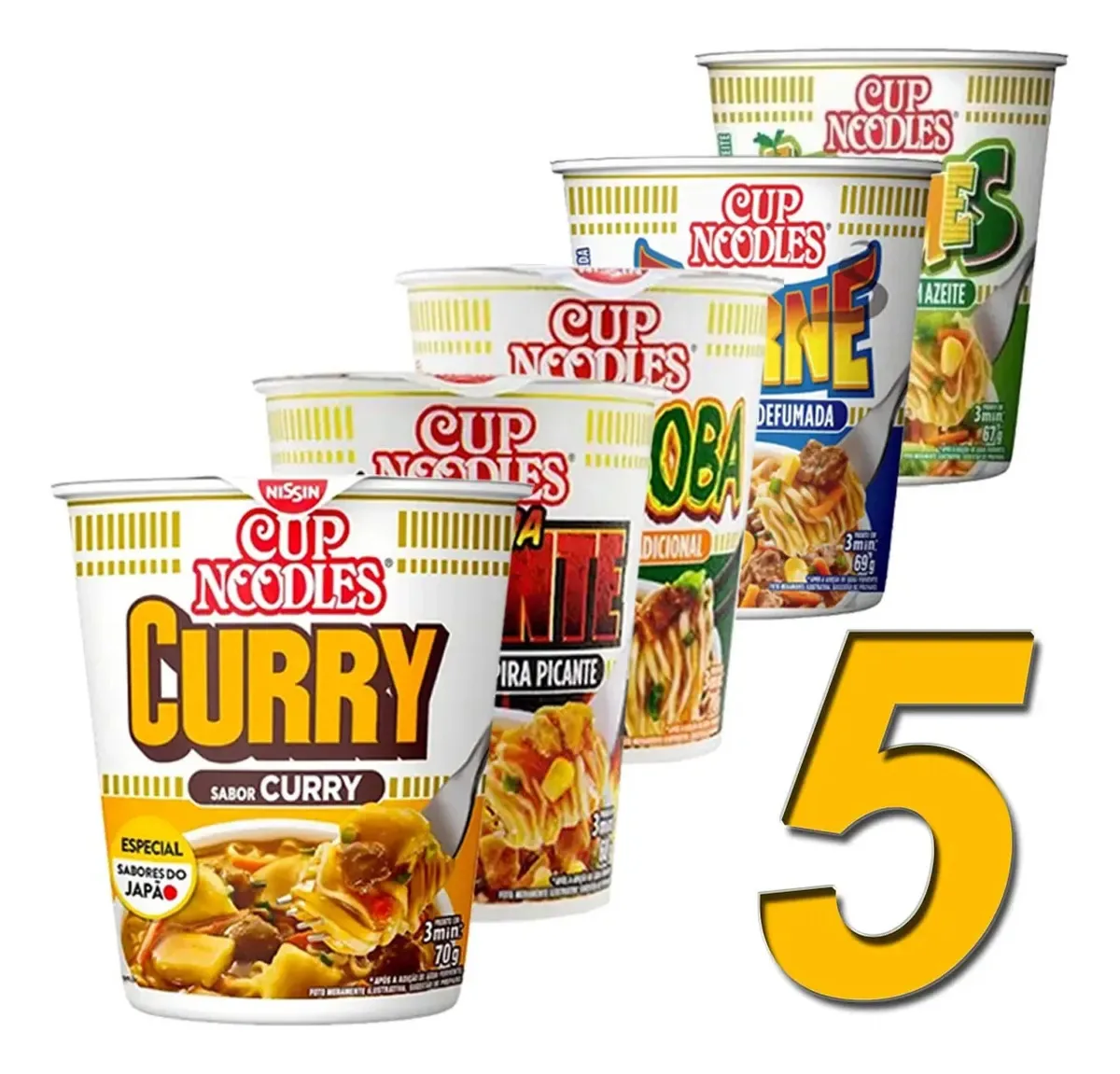 Cup Noodles Nissim Miojo 05 Copos Em Sabores Sortidos