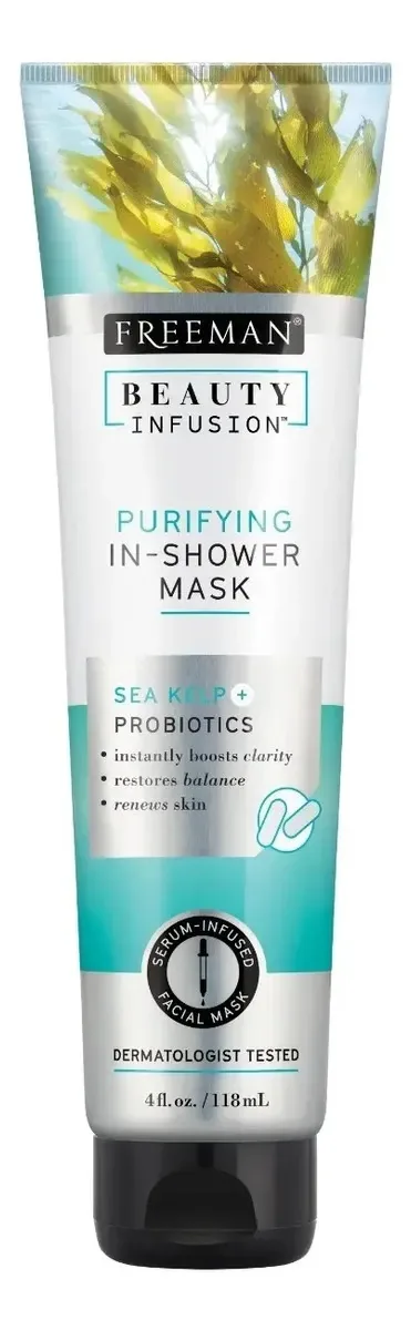 Máscara purificante de algas marinhas Freeman Beauty Infusion 4 onças para todos os tipos de pele