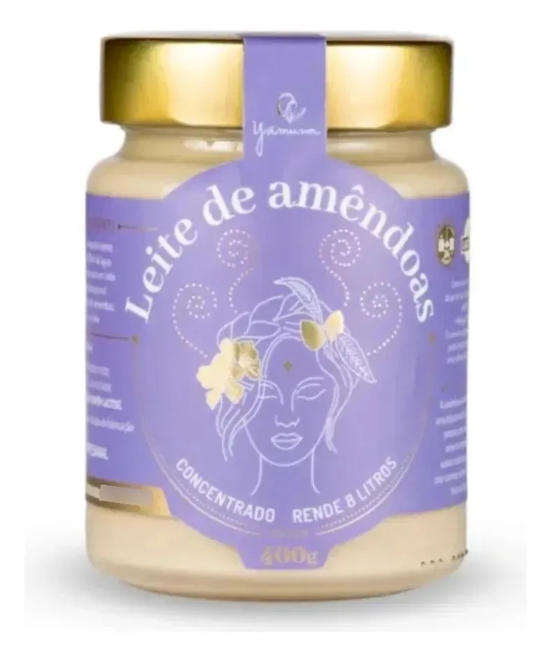 Leite Yamuna Amêndoas Concentrado Pote 400g Vegano