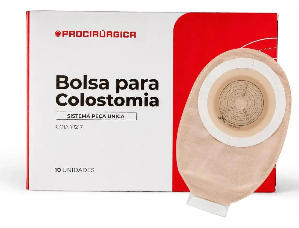 Bolsa De Colostomia 20/65mm C/adesivo (cx C/10) Procirurgica Bege