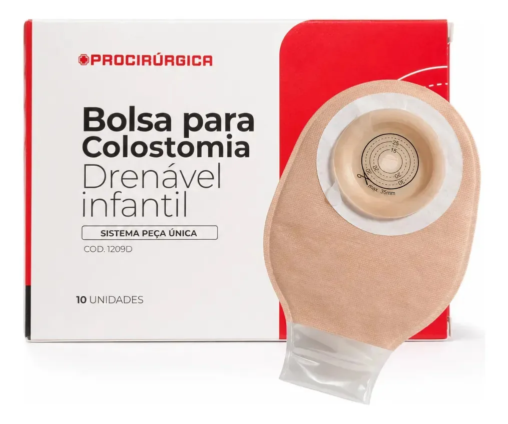 Bolsa De Colostomia Infantil 08-35mm (cx C/10) Procirurgica Bege
