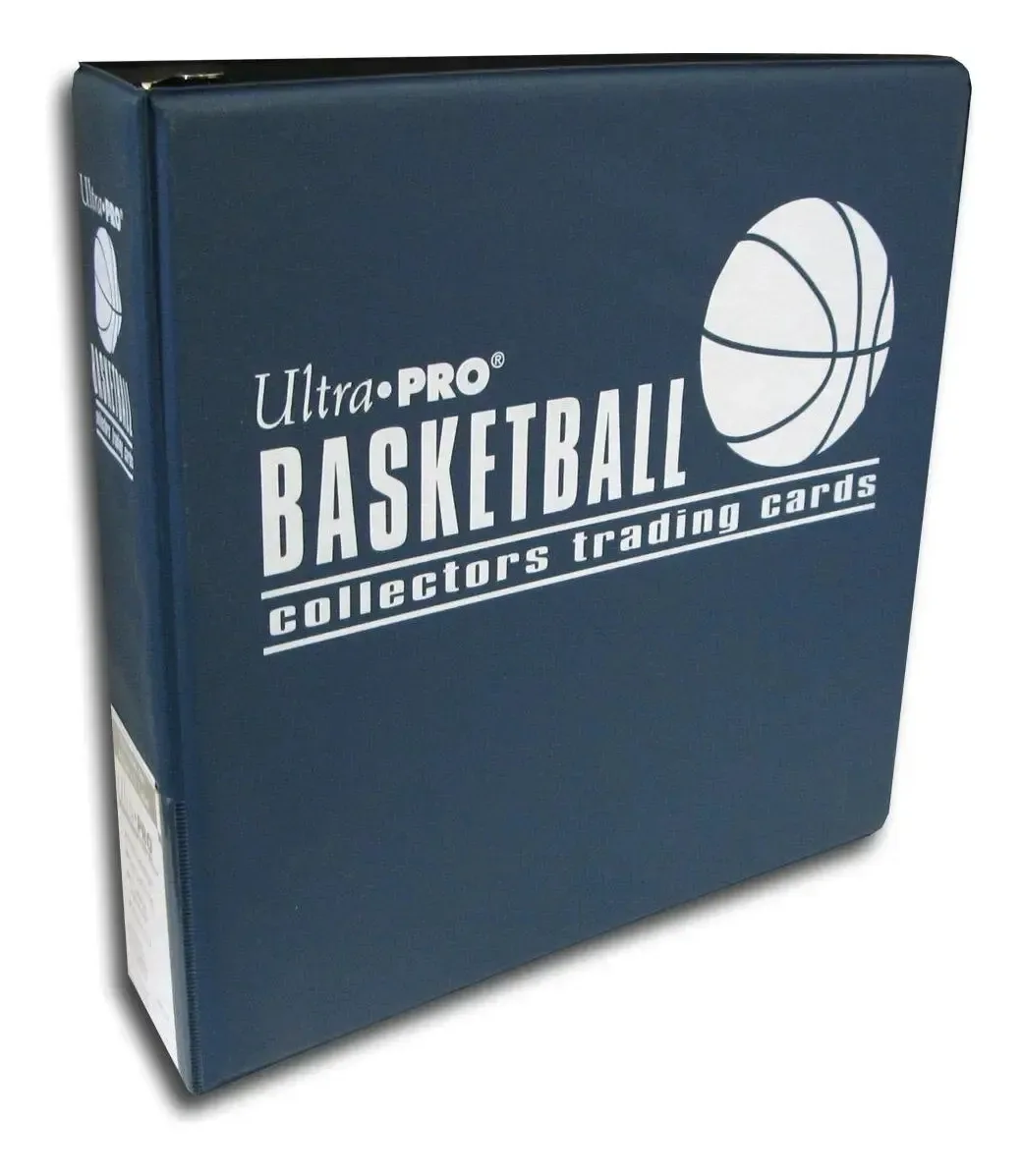 Álbum de cartas de basquete azul Ultra Pro de 3 anéis (fichário com anel D)