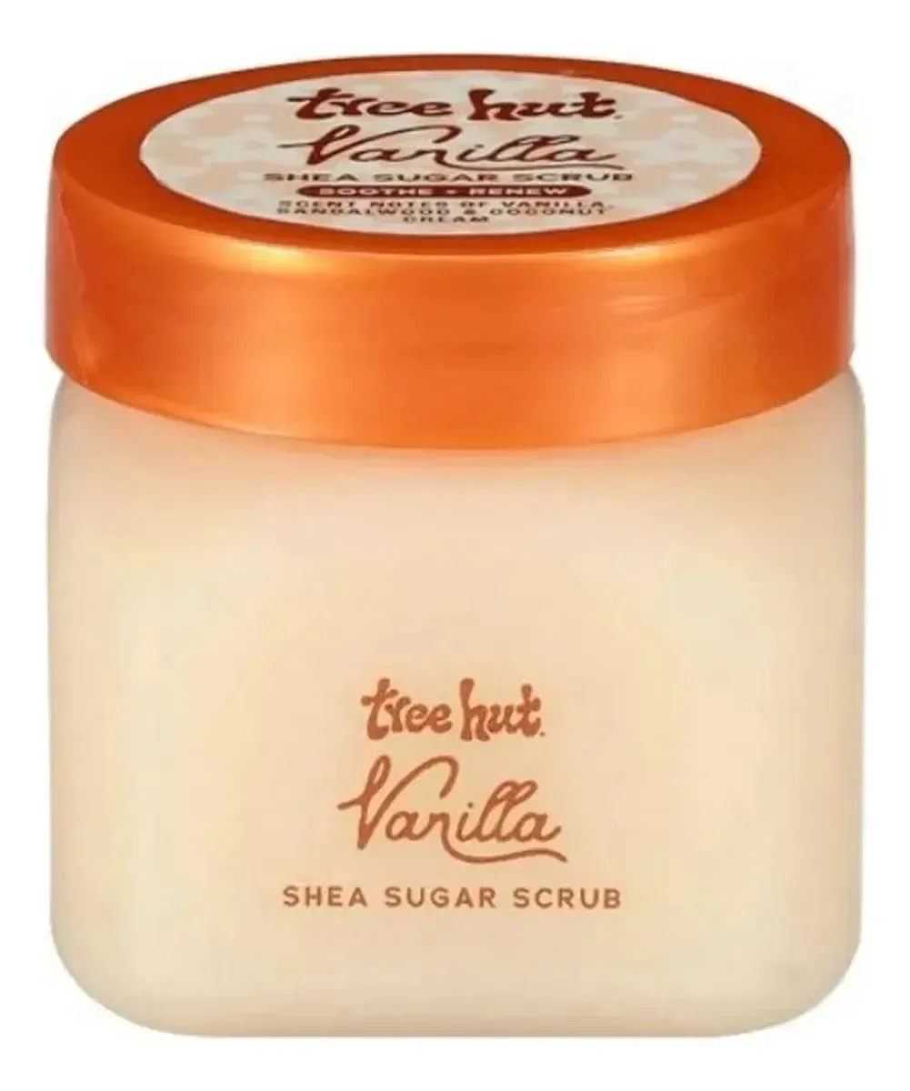 Esfoliante de açúcar e karité Tree Hut com baunilha